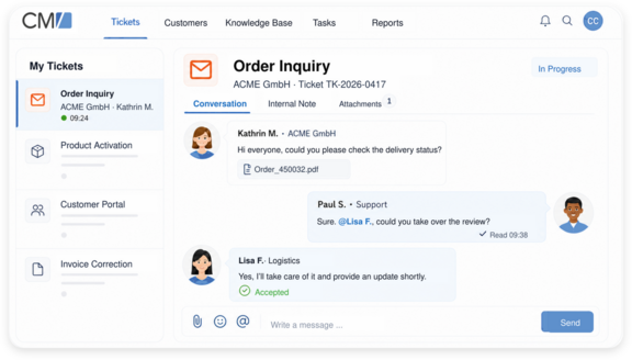 Case Management Screenshot Collaboration